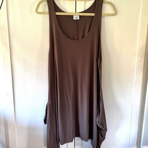 Mexicali Blues Sleeveless Brown Tunic With Pockets!  L/XL
